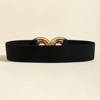 Casual Vintage Style Solid Color Pu Leather Alloy Buckle Women's Leather Belts main image 6
