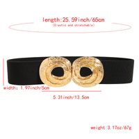 Casual Vintage Style Solid Color Pu Leather Alloy Buckle Women's Leather Belts main image 4