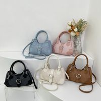 Women's Pu Leather Solid Color Classic Style Sewing Thread Square Zipper Handbag main image 1