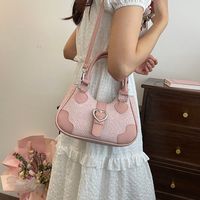 Women's Pu Leather Solid Color Classic Style Sewing Thread Square Zipper Handbag main image 2