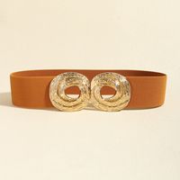Casual Vintage Style Solid Color Pu Leather Alloy Buckle Women's Leather Belts sku image 2