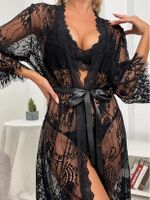 Home Sleeping Honeymoon Women's Vacation Sexy Solid Color Polyester Pajama Sets main image 5