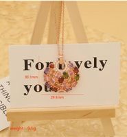 Wholesale Hip-Hop Shiny Oval Water Droplets Copper Inlay Rose Gold Plated Zircon Pendant Necklace main image 2