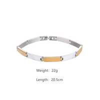 Hip-Hop Simple Style Color Block 304 Stainless Steel 18K Gold Plated Bracelets In Bulk main image 2
