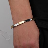 Hip-Hop Simple Style Color Block 304 Stainless Steel 18K Gold Plated Bracelets In Bulk main image 5
