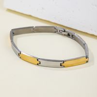 Hip Hop Einfacher Stil Farbblock Edelstahl 304 18 Karat Vergoldet Armbänder In Masse main image 4