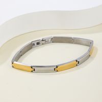 Hip-Hop Simple Style Color Block 304 Stainless Steel 18K Gold Plated Bracelets In Bulk main image 1