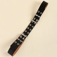 Simple Style Commute Solid Color Pu Leather Alloy Buckle Women's Leather Belts main image 3