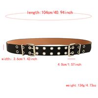 Simple Style Commute Solid Color Pu Leather Alloy Buckle Women's Leather Belts main image 4