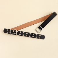 Simple Style Commute Solid Color Pu Leather Alloy Buckle Women's Leather Belts main image 9