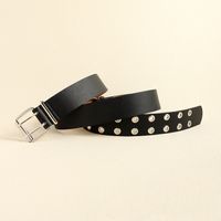 Simple Style Commute Solid Color Pu Leather Alloy Buckle Women's Leather Belts main image 8