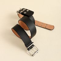 Simple Style Commute Solid Color Pu Leather Alloy Buckle Women's Leather Belts main image 7