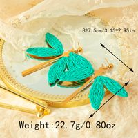 1 Pair Vacation Beach Dragonfly Plating 304 Stainless Steel 14K Gold Plated Drop Earrings main image 2