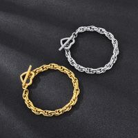 Simple Style Heart Shape Stainless Steel 18K Gold Plated Bracelets In Bulk main image 5