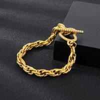 Simple Style Heart Shape Stainless Steel 18K Gold Plated Bracelets In Bulk main image 7
