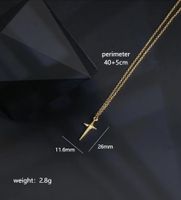 Stainless Steel 18K Gold Plated Simple Style Star Pendant Necklace main image 2