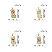 1 Piece 13*28mm Copper Shell Zircon 18K Gold Plated Shoe Polished Pendant main image 2
