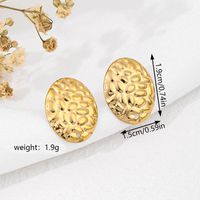 1 Pair Vacation Commute Geometric Round Asymmetrical Plating 304 Stainless Steel 18K Gold Plated Ear Studs main image 5