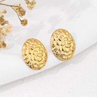1 Pair Vacation Commute Geometric Round Asymmetrical Plating 304 Stainless Steel 18K Gold Plated Ear Studs sku image 2