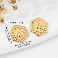 1 Pair Vacation Commute Geometric Round Asymmetrical Plating 304 Stainless Steel 18K Gold Plated Ear Studs main image 6