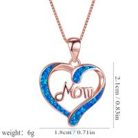 Casual Lady Simple Style Letter Heart Shape Zinc Alloy Mother'S Day Women's Pendant Necklace main image 2