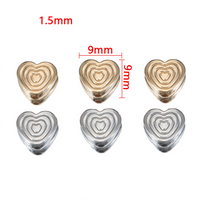 50 Pièces/Paquet Diamètre 9mm Trou 1~1.9mm Plastique Forme De Cœur Brillant Perles main image 2