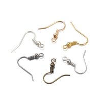 200 20 * 20mm Metal Solid Color Polished Hook Earring Findings main image 3