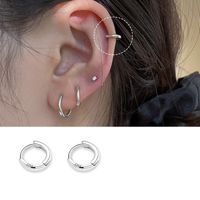 1 Piece Modern Style Casual Solid Color Plating Sterling Silver Silver Plated Earrings main image 2