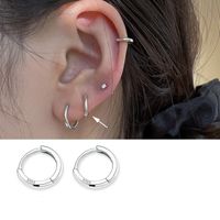 1 Piece Modern Style Casual Solid Color Plating Sterling Silver Silver Plated Earrings main image 3