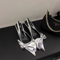 Women's Sexy Solid Color Bowknot Point Toe Mary Jane sku image 6