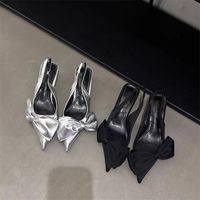 Women's Sexy Solid Color Bowknot Point Toe Mary Jane main image 1