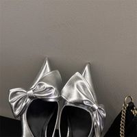 Women's Sexy Solid Color Bowknot Point Toe Mary Jane main image 3