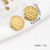 1 Pair Vacation Commute Geometric Round Asymmetrical Plating 304 Stainless Steel 18K Gold Plated Ear Studs main image 2