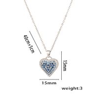 Titanium Steel 18K Gold Plated Sweet Inlay Solid Color Zircon Pendant Necklace sku image 3