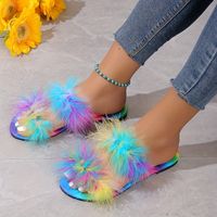 Women's Casual Colorful Round Toe Flat Slippers sku image 1