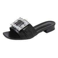 Women's Casual Solid Color Square Toe Flat Slippers main image 3