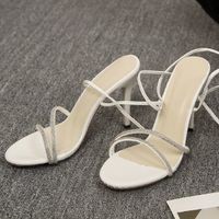 Women's Sexy Solid Color Point Toe High Heel Sandals sku image 14