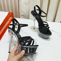 Women's Sexy Solid Color Round Toe High Heel Sandals main image 4