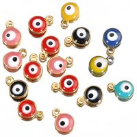 20 PCS/Package 6*8.5mm Hole 1~1.9mm Stainless Steel Devil's Eye Polished Pendant main image 6