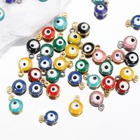 20 PCS/Package 6*8.5mm Hole 1~1.9mm Stainless Steel Devil's Eye Polished Pendant main image 4