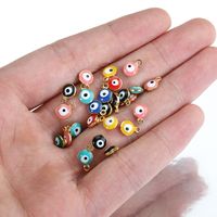 20 PCS/Package 6*8.5mm Hole 1~1.9mm Stainless Steel Devil's Eye Polished Pendant main image 3