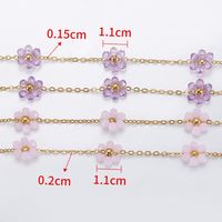 1 Piece Stainless Steel Flower Chain main image 2