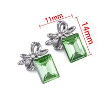 10 PCS/Package 11 * 14mm 11 * 17mm 12 * 17mm Alloy Metal Rhinestones Glass Heart Shape Butterfly Bow Knot Polished Pendant sku image 7