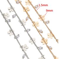 1 Piece Copper Flower Polished Chain main image 2