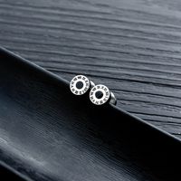 1 Pair Simple Style Classic Style Number Plating 304 Stainless Steel Ear Studs main image 3