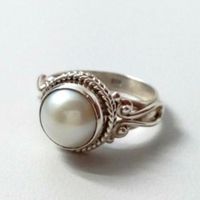 Wholesale Simple Style Classic Style Geometric Copper Inlay Pearl Rings sku image 1