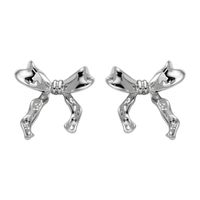 1 Pair Simple Style Classic Style Bow Knot Plating Alloy Gold Plated Ear Studs main image 1