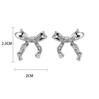 1 Pair Simple Style Classic Style Bow Knot Plating Alloy Gold Plated Ear Studs main image 3