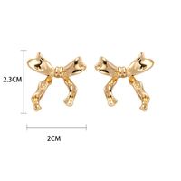 1 Pair Simple Style Classic Style Bow Knot Plating Alloy Gold Plated Ear Studs sku image 2
