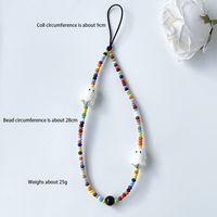 Handmade Funny Color Block Arylic Beaded Acrylic Glass Glass Bead Keychain main image 7